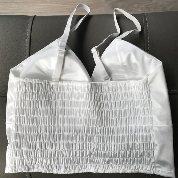 Mulberry Silk Bra in White - Picture 2 of 2